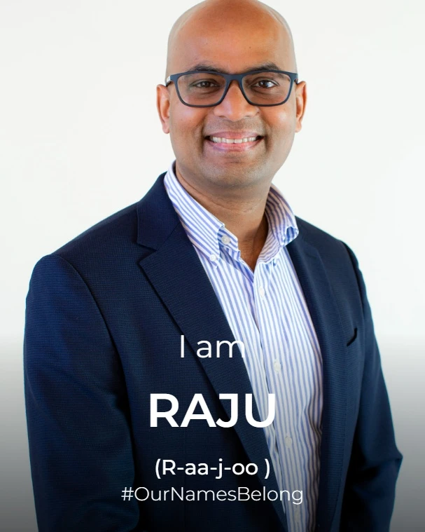 Photo of Raju, phonetically spelt R-aa-j-oo