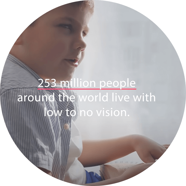 253 million people around the world live with low to no vision.